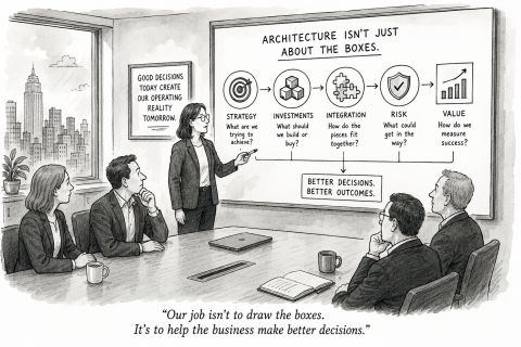 Architecture framework: Strategy, Investments, Integration, Risk, Value