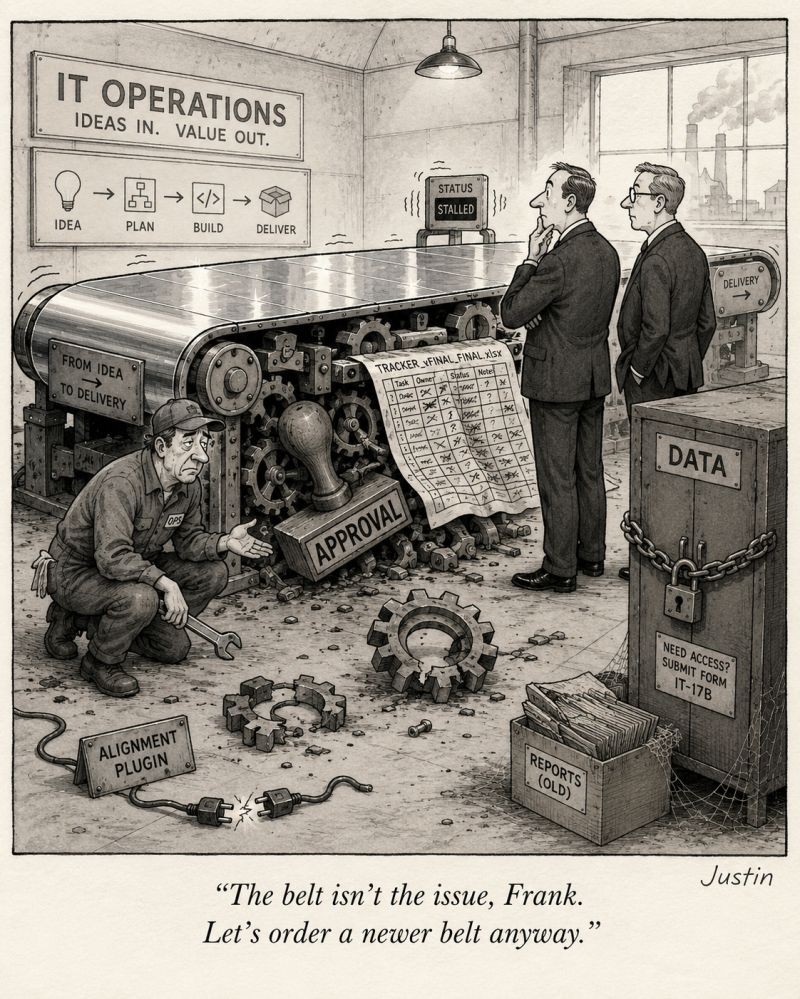 IT Operations conveyor belt stalled by approvals and trackers